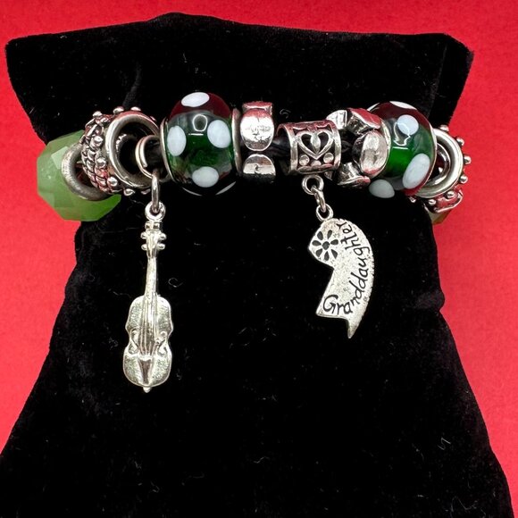Pandora Bracelet w/13 Charms, Including One Authentic Pandora Charm and 12 unbra - Picture 7 of 15